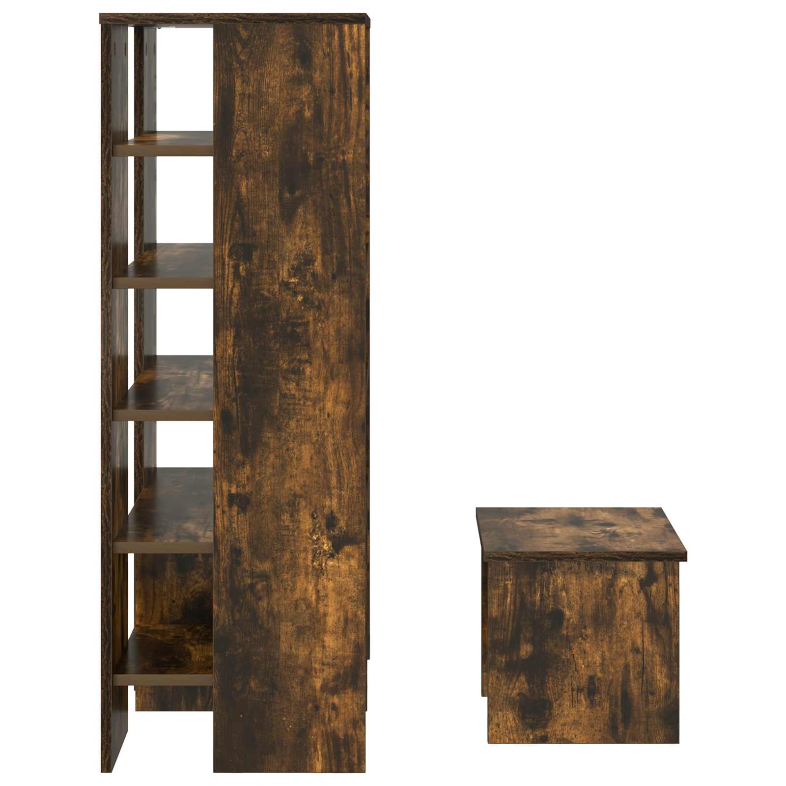 Schuhschrank 2 stk. 62 x 35 x 100 cm Holzwerkstoff Räuchereiche