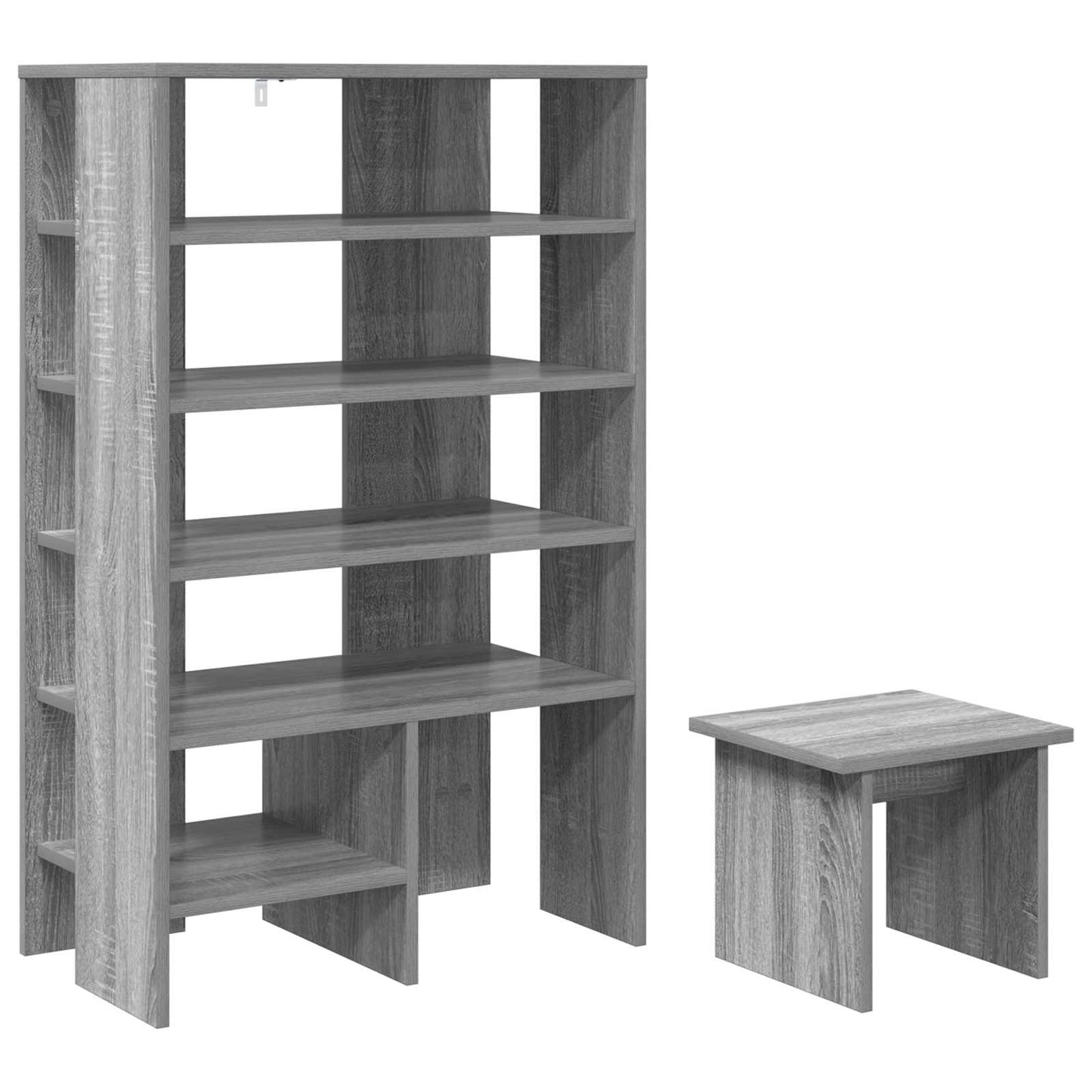 Schuhschrank 2 stk. 62 x 35 x 100 cm Holzwerkstoff Sonoma-Grau