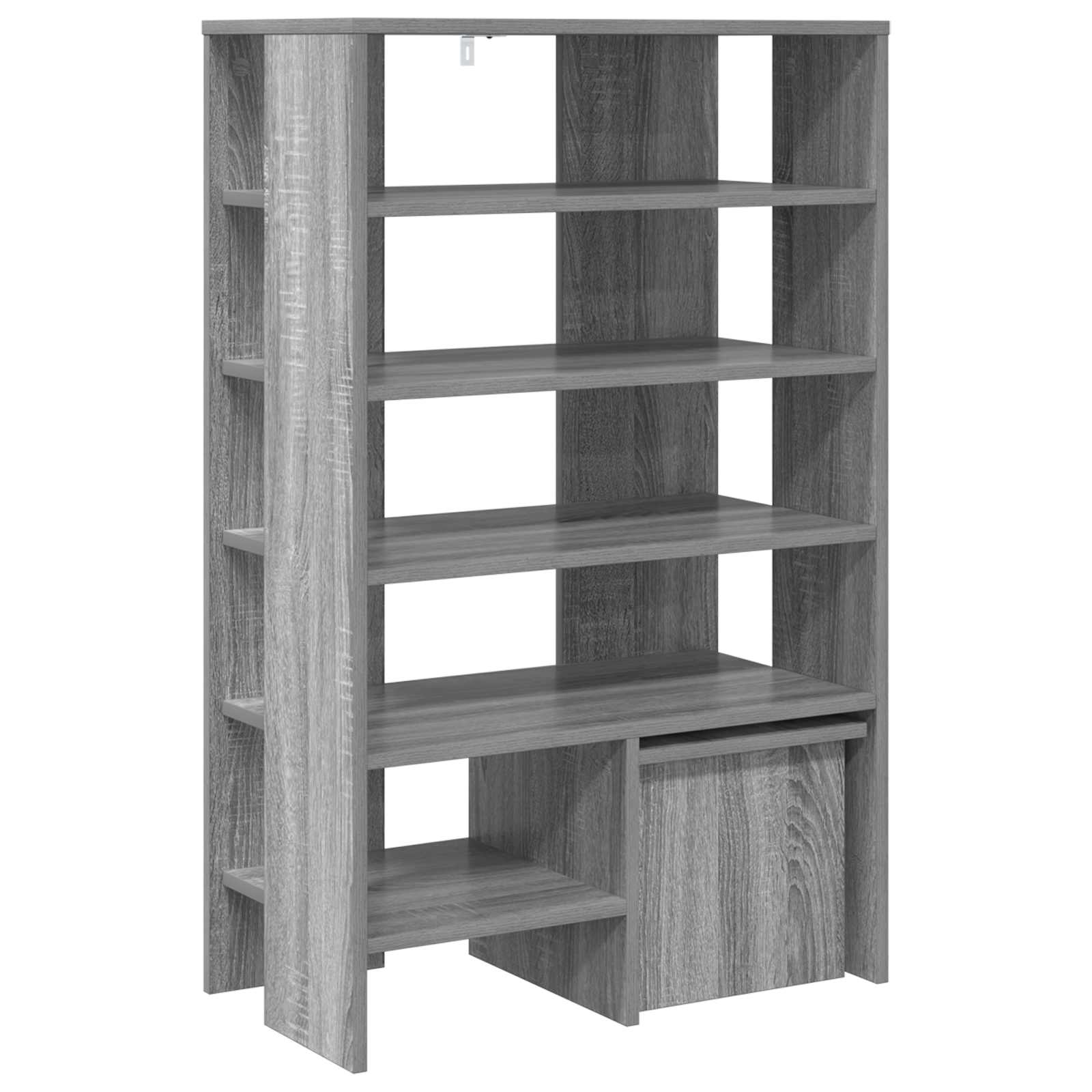 Schuhschrank 2 stk. 62 x 35 x 100 cm Holzwerkstoff Sonoma-Grau