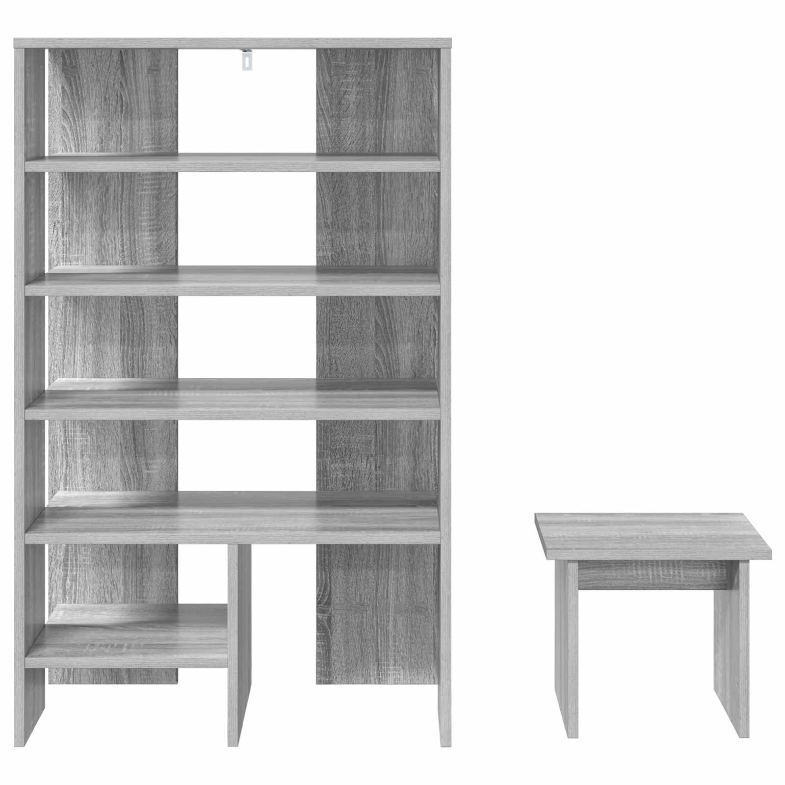 Schuhschrank 2 stk. 62 x 35 x 100 cm Holzwerkstoff Sonoma-Grau