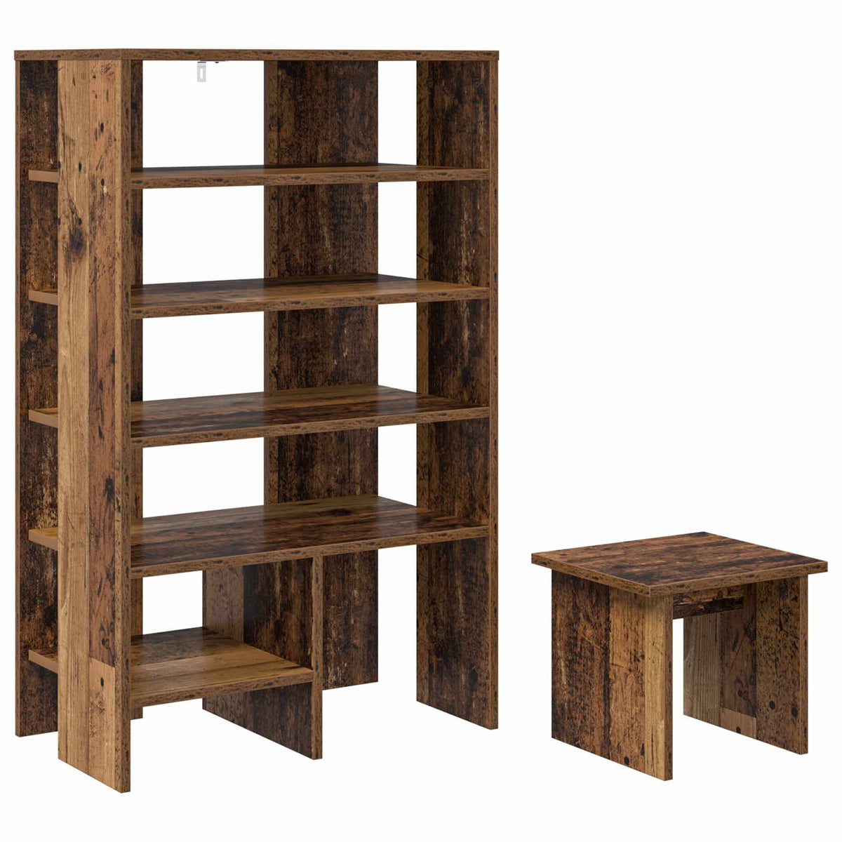 Schuhschrank 2 stk. 62 x 35 x 100 cm Holzwerkstoff Altholz