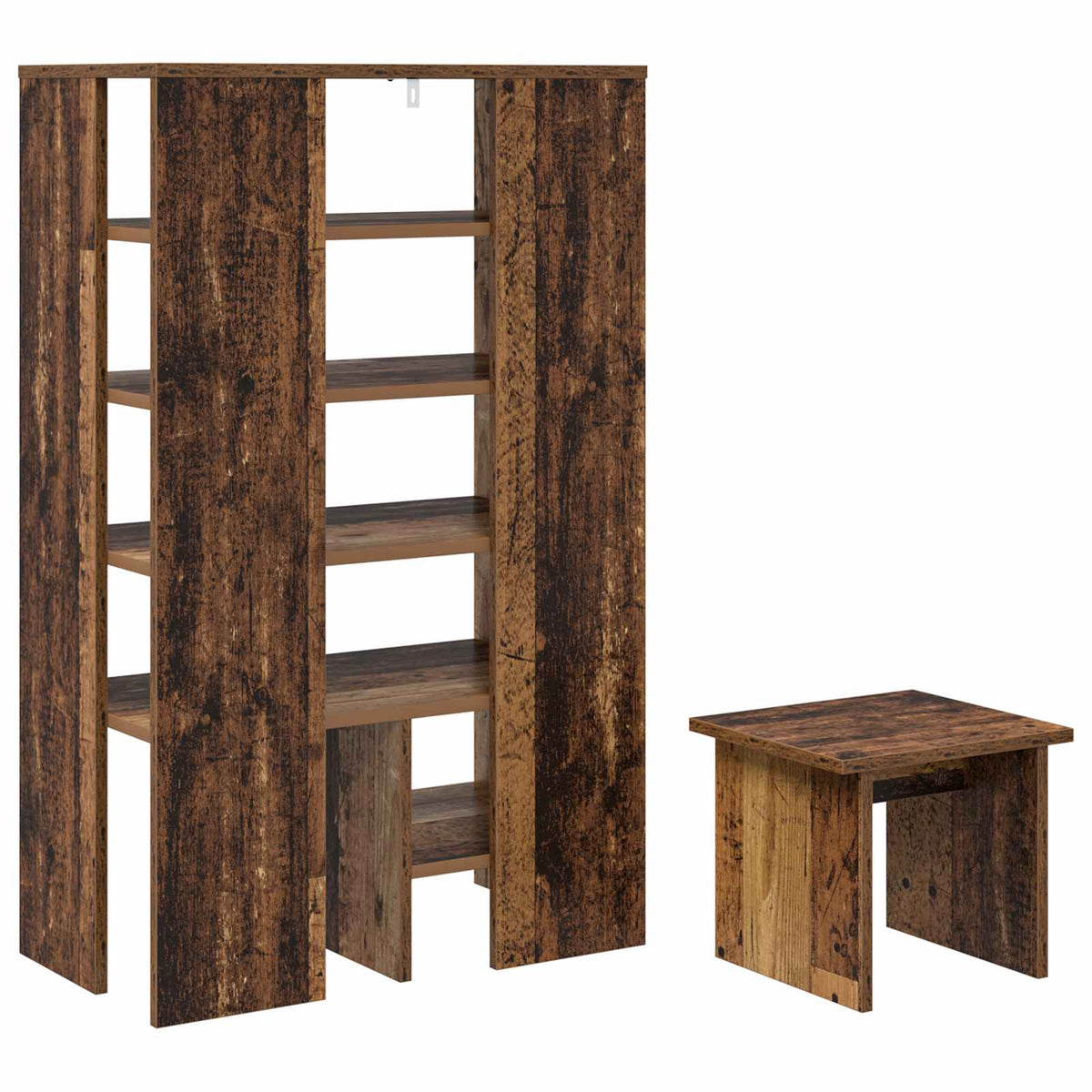 Schuhschrank 2 stk. 62 x 35 x 100 cm Holzwerkstoff Altholz