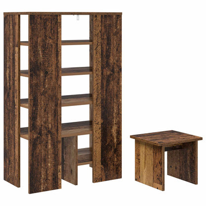 Schuhschrank 2 stk. 62 x 35 x 100 cm Holzwerkstoff Altholz