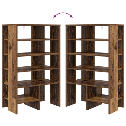 Schuhschrank 2 stk. 62 x 35 x 100 cm Holzwerkstoff Altholz