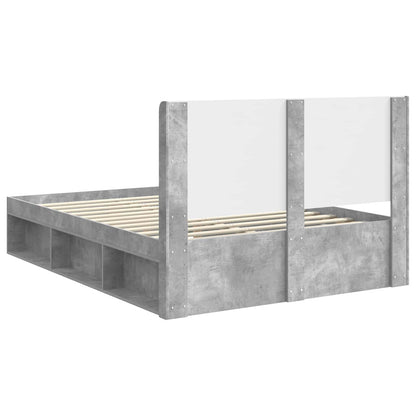 Bettgestell mit Stauraum und Kopfteil 2 stk. Holzwerkstoff