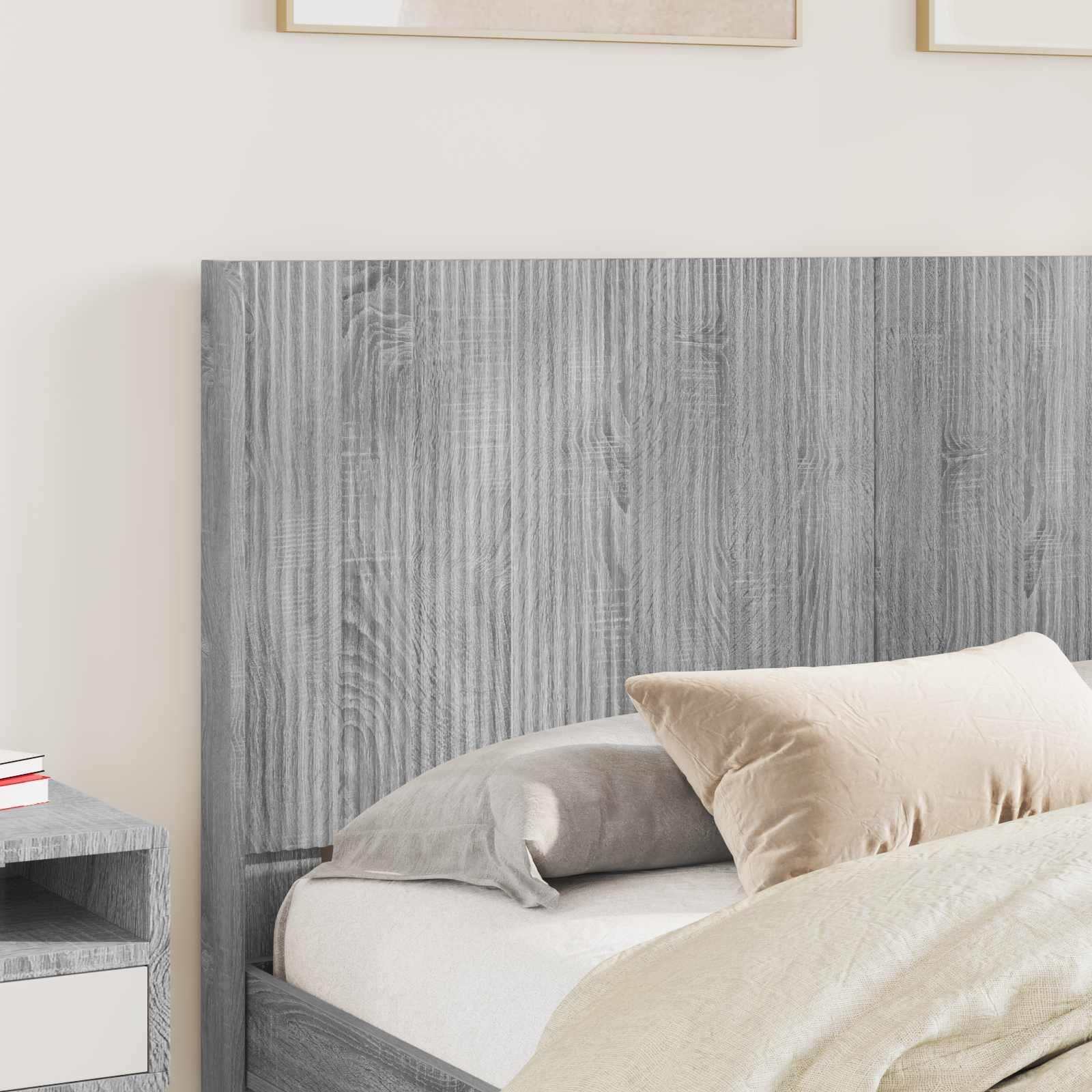 Bettgestell mit Stauraum und Kopfteil 3 stk. Holzwerkstoff