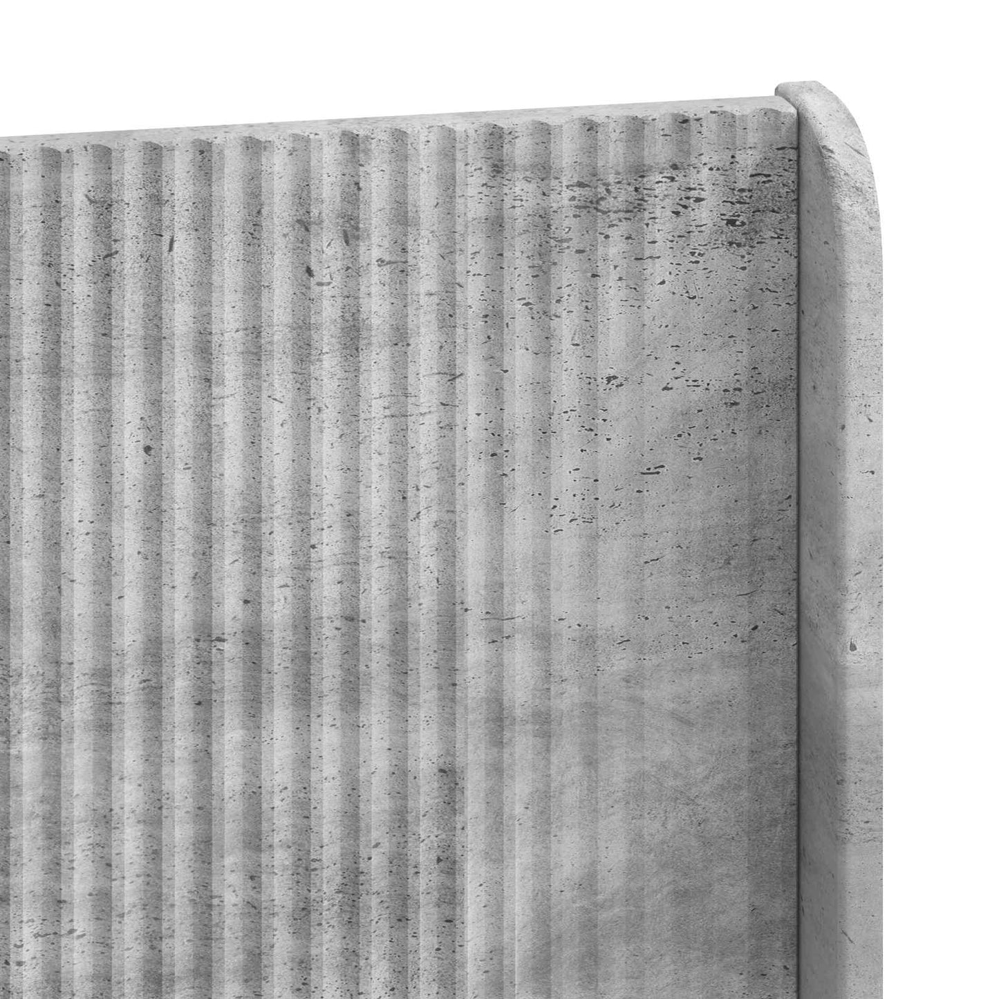 Bettgestell mit Stauraum und Kopfteil Betongrau 120 x 190 cm