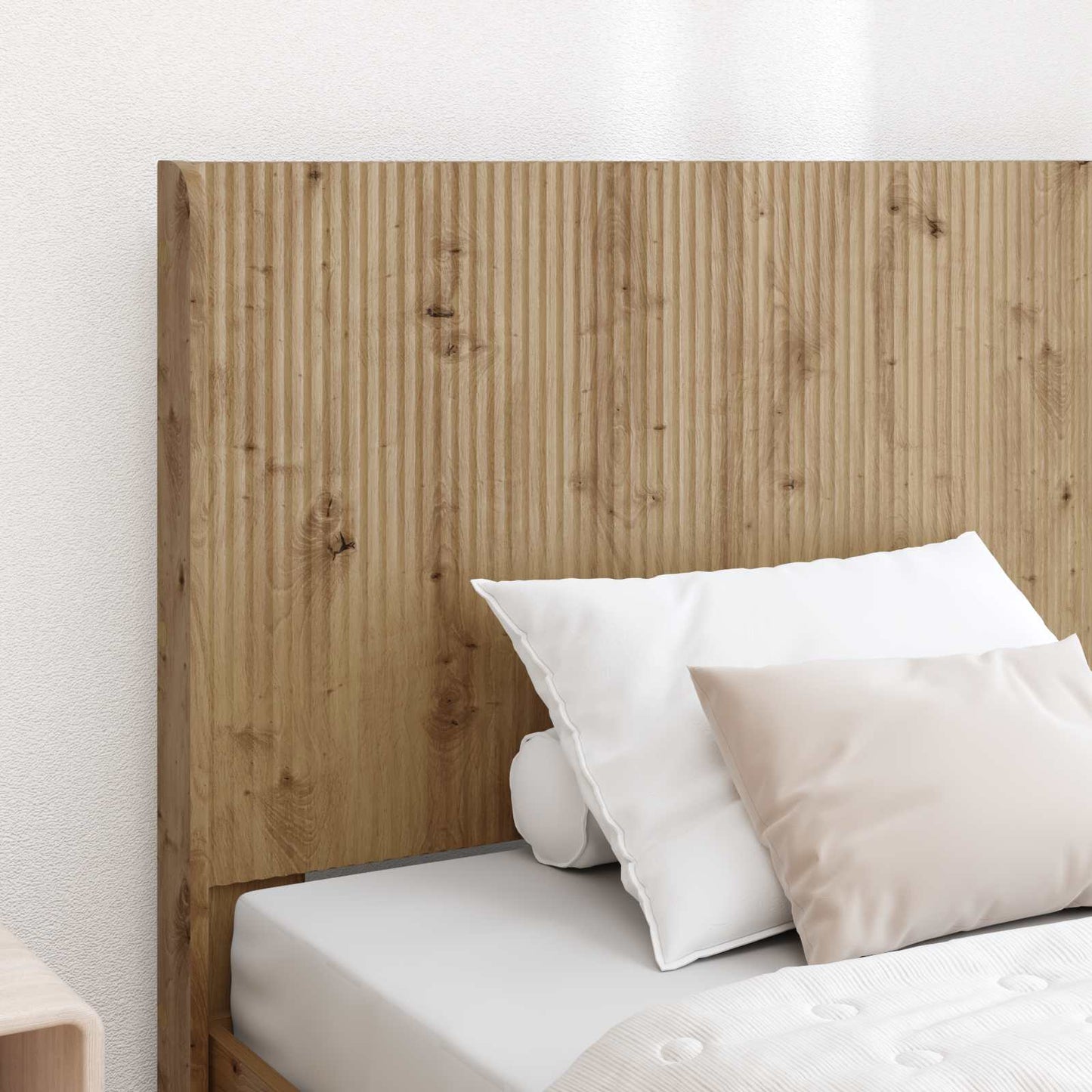 Bettgestell mit Stauraum und Kopfteil Artisan-Eiche 90 x 200 cm