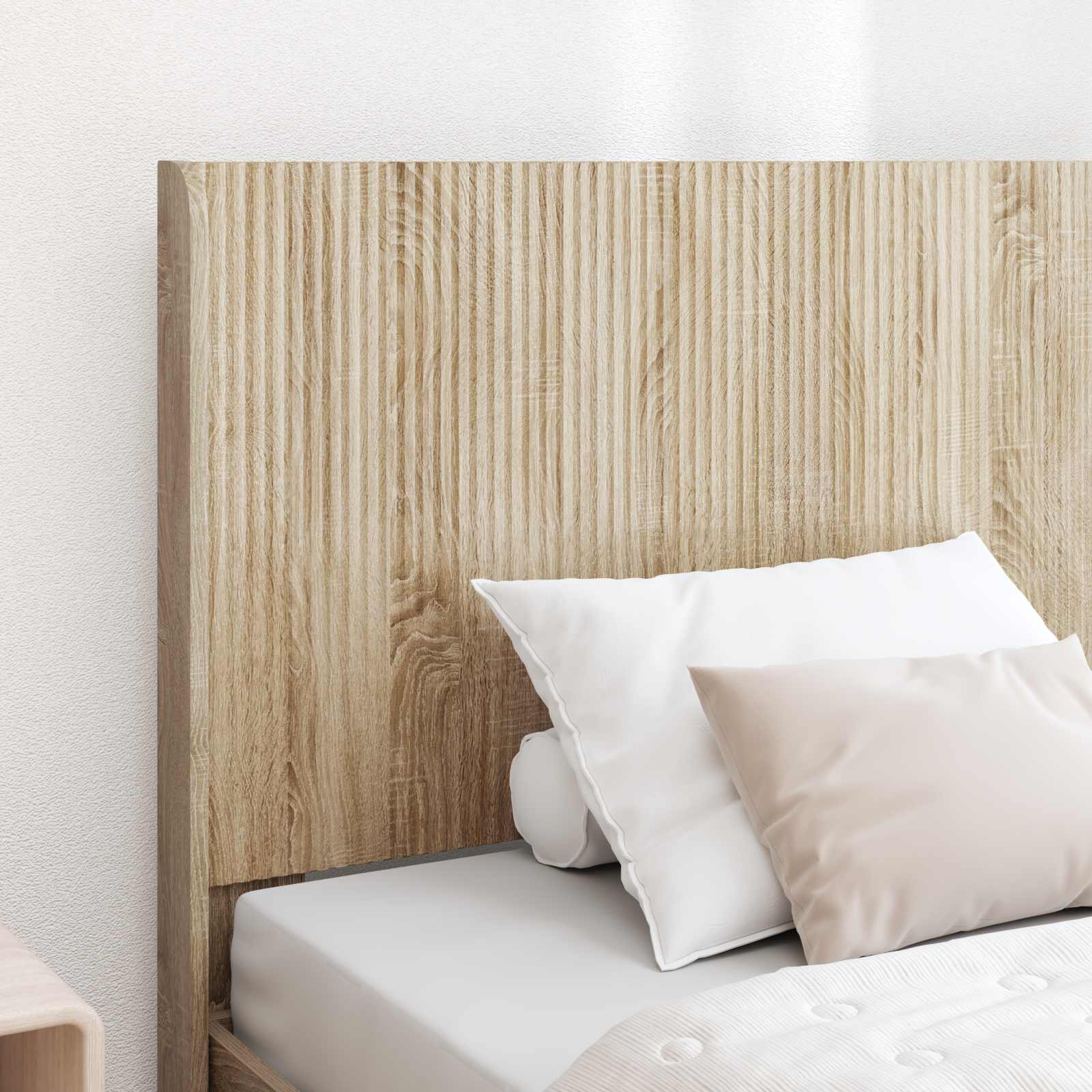 Bettgestell mit Stauraum und Kopfteil 2 stk. Holzwerkstoff