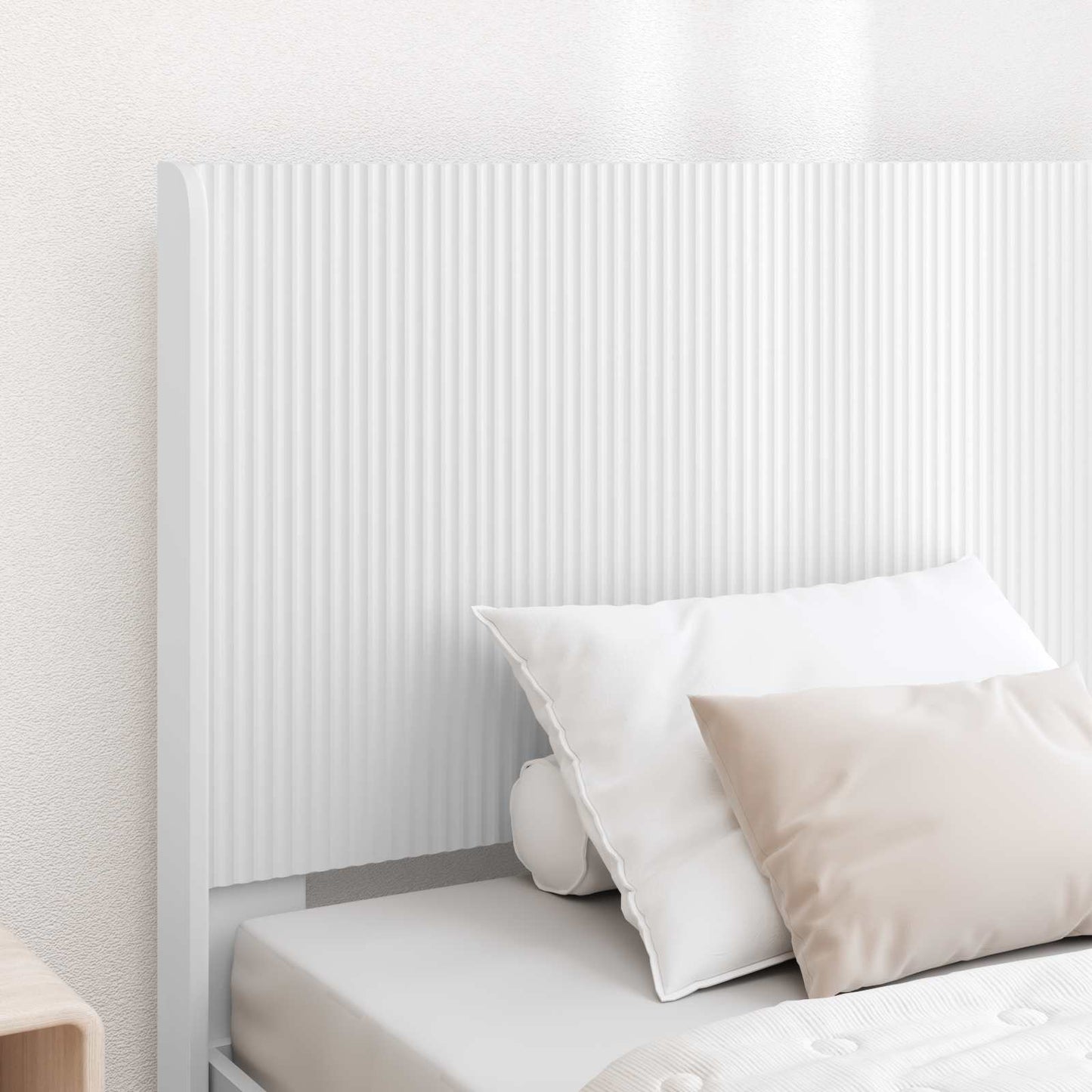 Bettgestell mit Stauraum und Kopfteil Weiß 100 x 200 cm