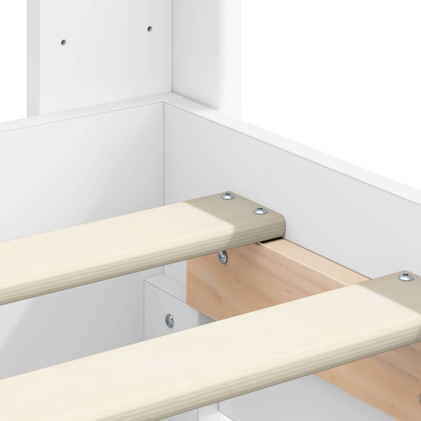 Bettgestell mit Stauraum und Kopfteil 2 stk. Holzwerkstoff