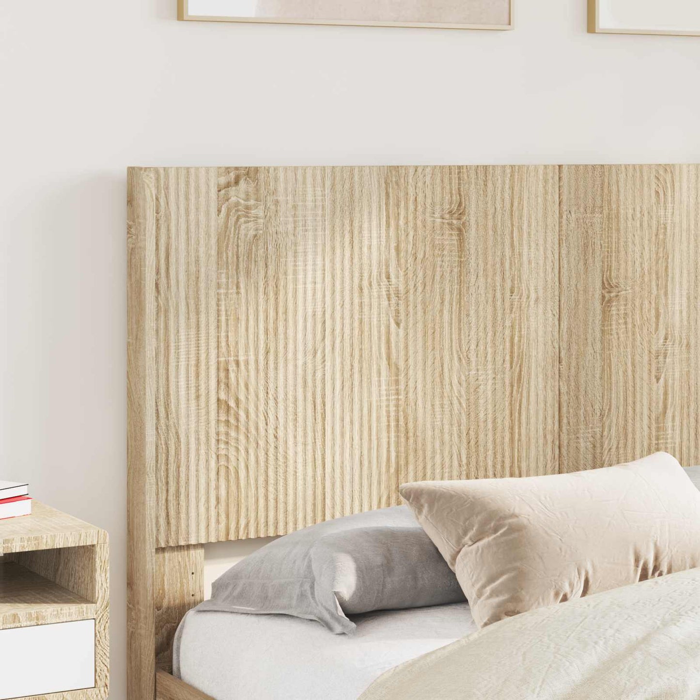 Bettgestell mit Stauraum und Kopfteil 2 stk. Holzwerkstoff