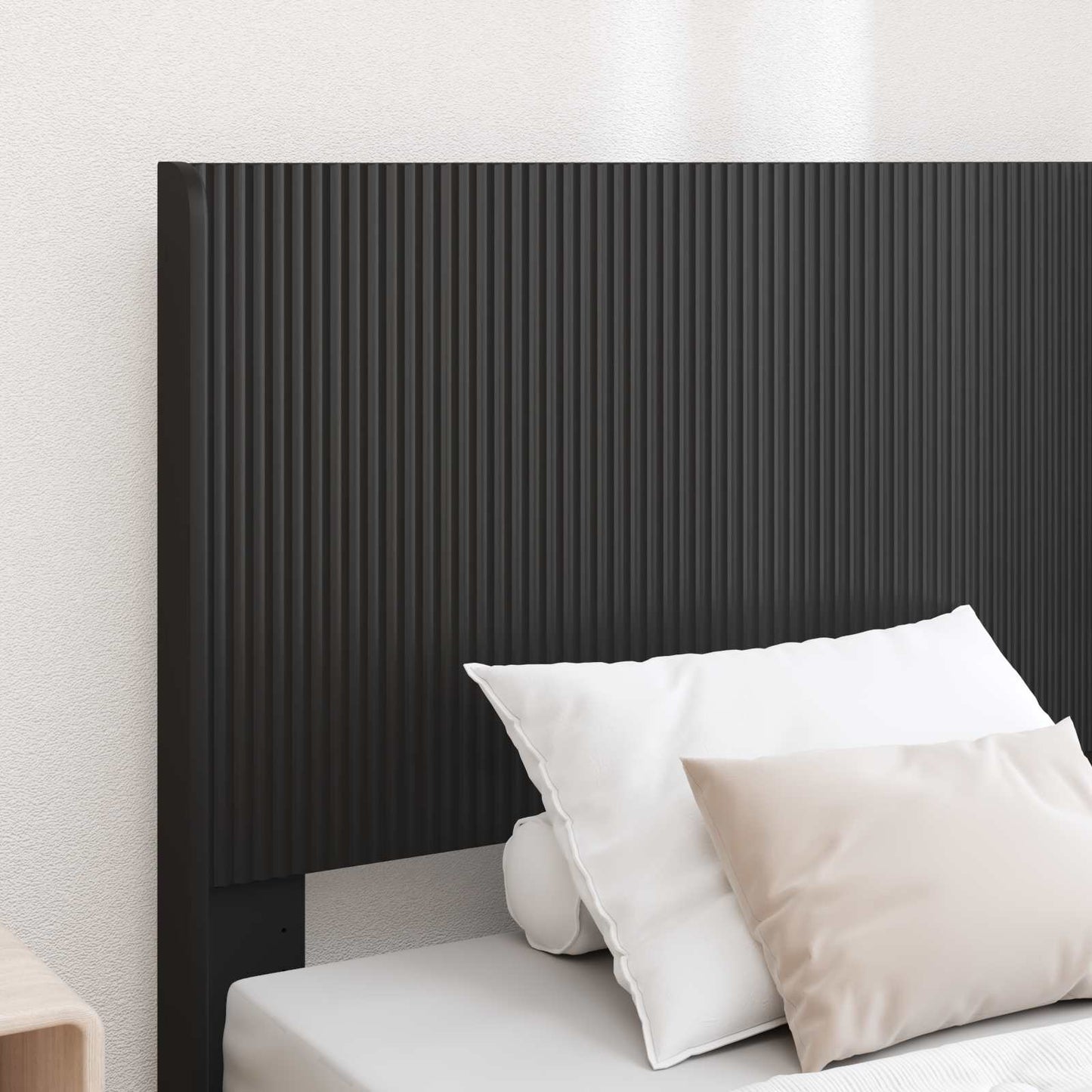 Bettgestell mit Stauraum und Kopfteil Schwarz 90 x 190 cm