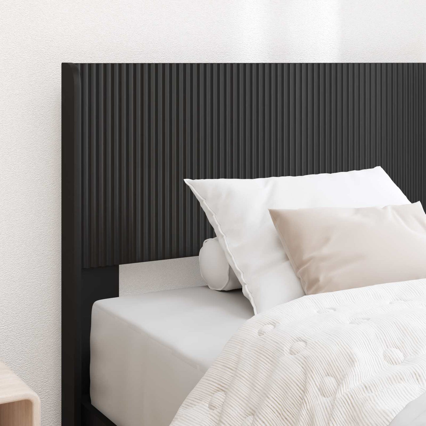 Bettgestell mit Stauraum und Kopfteil Schwarz 100 x 200 cm