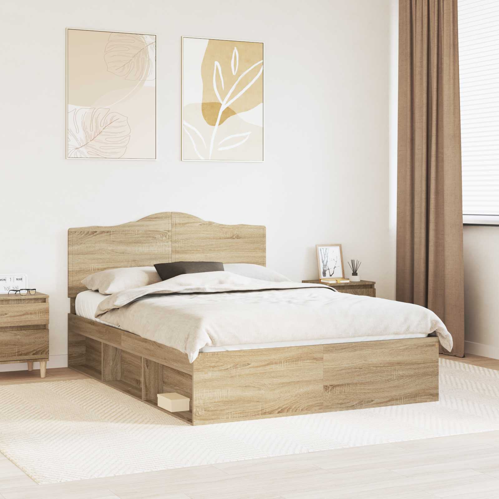 Bettrahmen Sonoma 160 x 200 cm Massives Kiefernholz