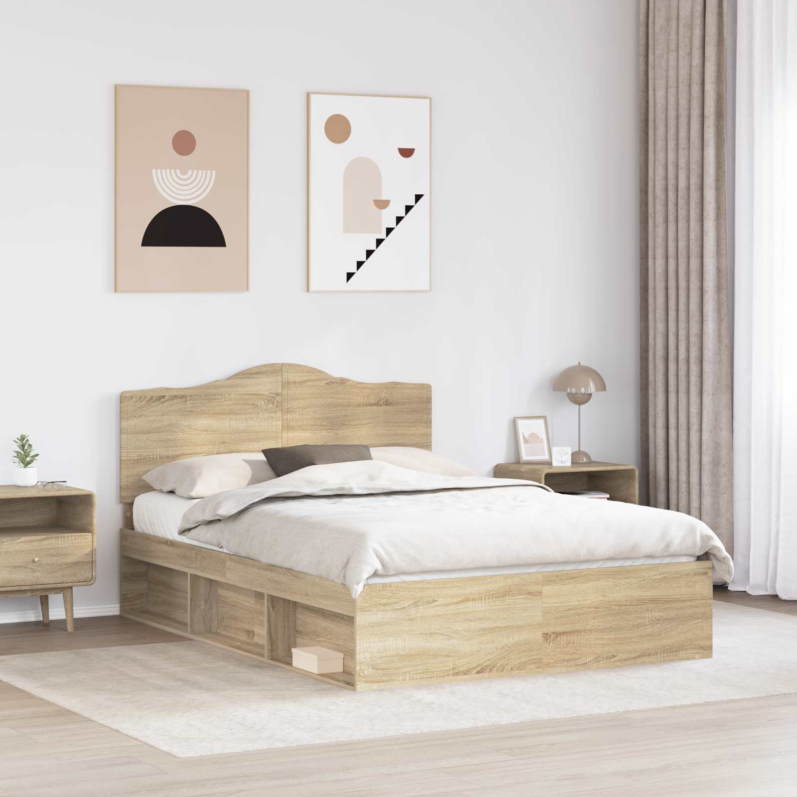 Bettrahmen Sonoma 140 x 200 cm Massives Kiefernholz