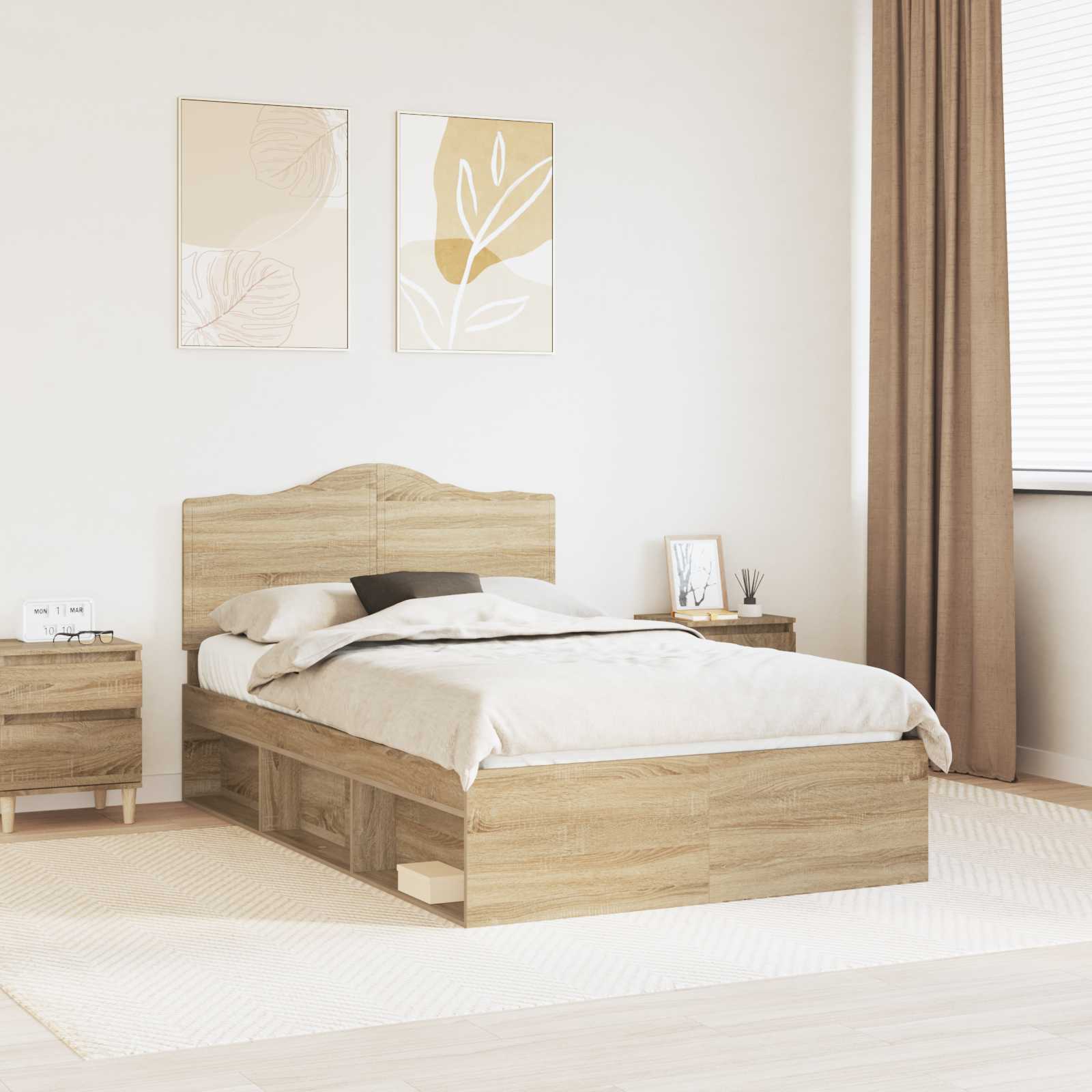 Bettrahmen Sonoma 120 x 200 cm Massives Kiefernholz