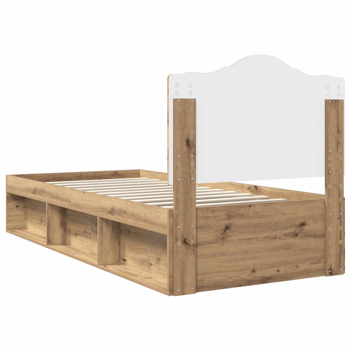 Bettrahmen Kunsthandwerk Eiche 90 x 200 cm Massives Kiefernholz