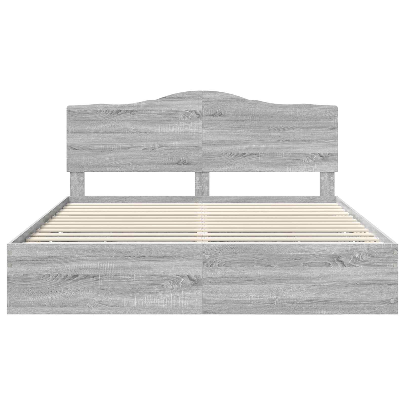 Bettrahmen Graues Sonoma 180 x 200 cm Ingenieurs Holz