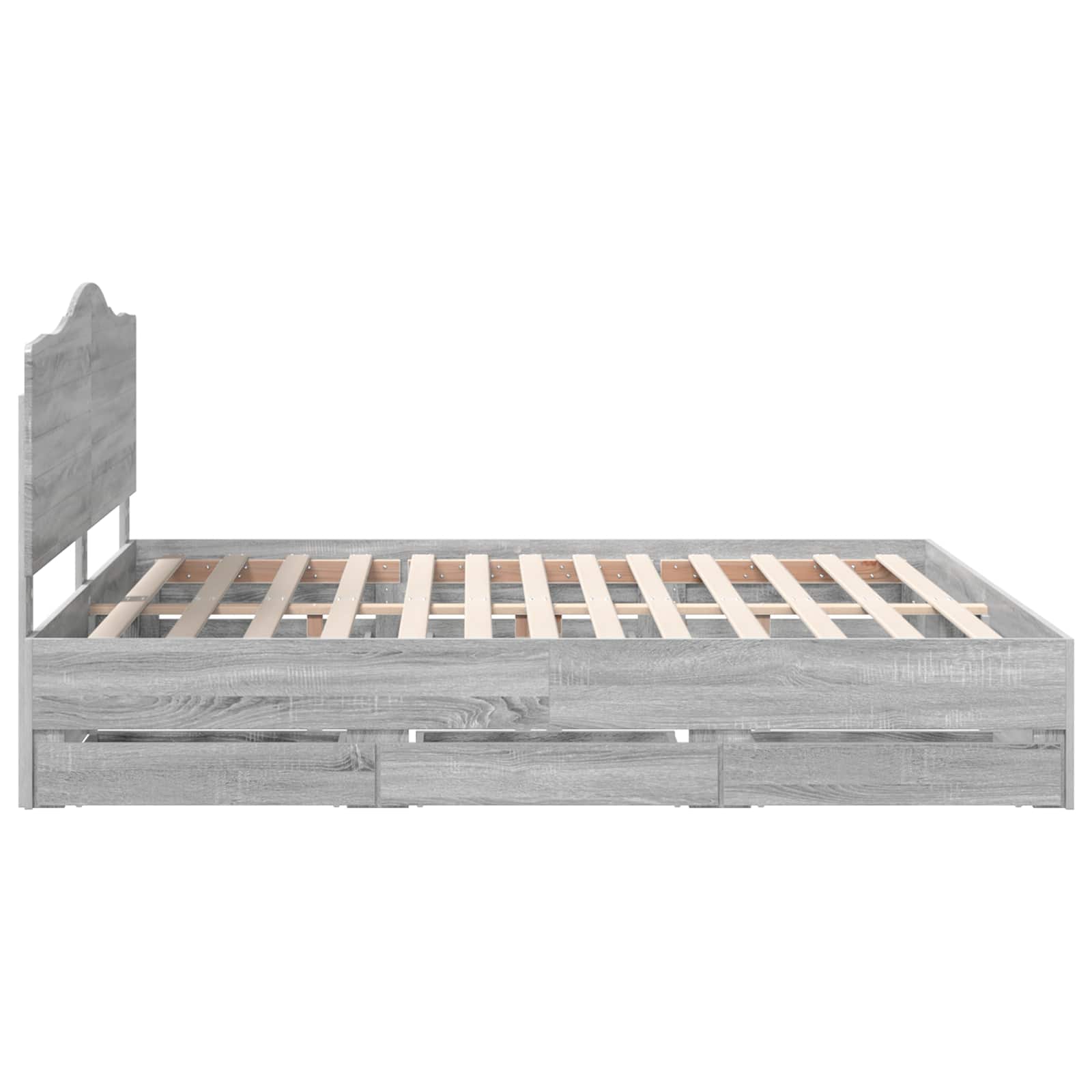 Bettrahmen Graues Sonoma 180 x 200 cm Ingenieurs Holz