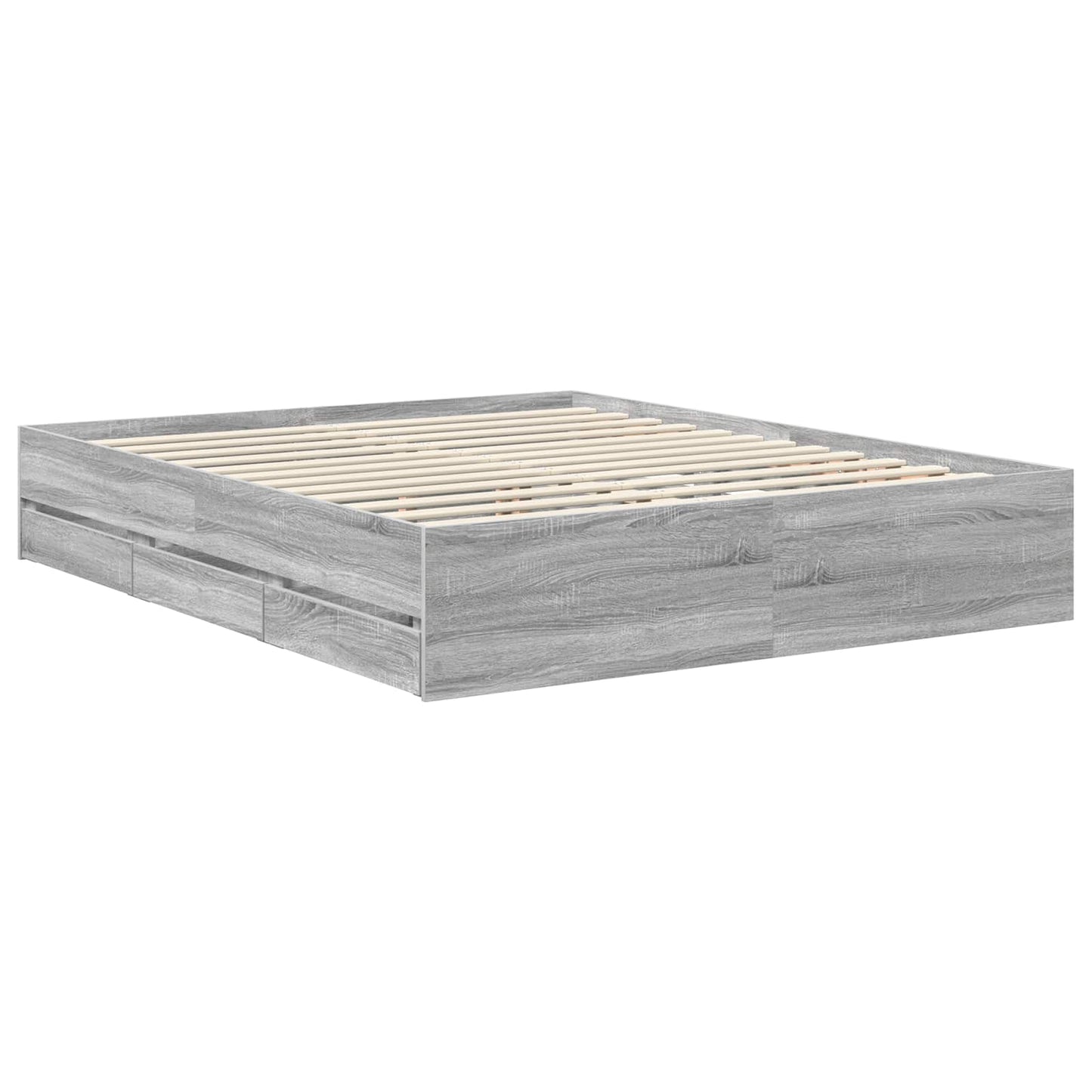 Bettrahmen Graues Sonoma 160 x 200 cm Ingenieurs Holz