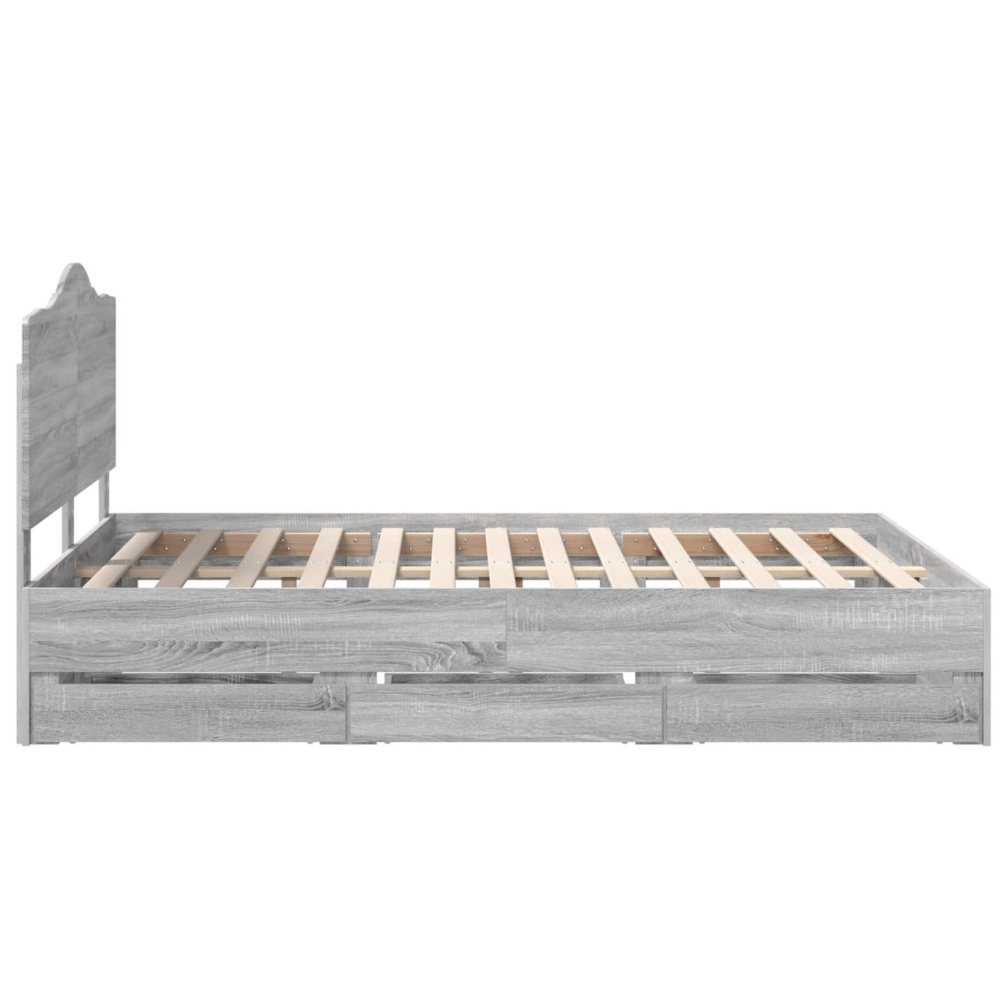 Bettrahmen Graues Sonoma 140 x 200 cm Ingenieurs Holz