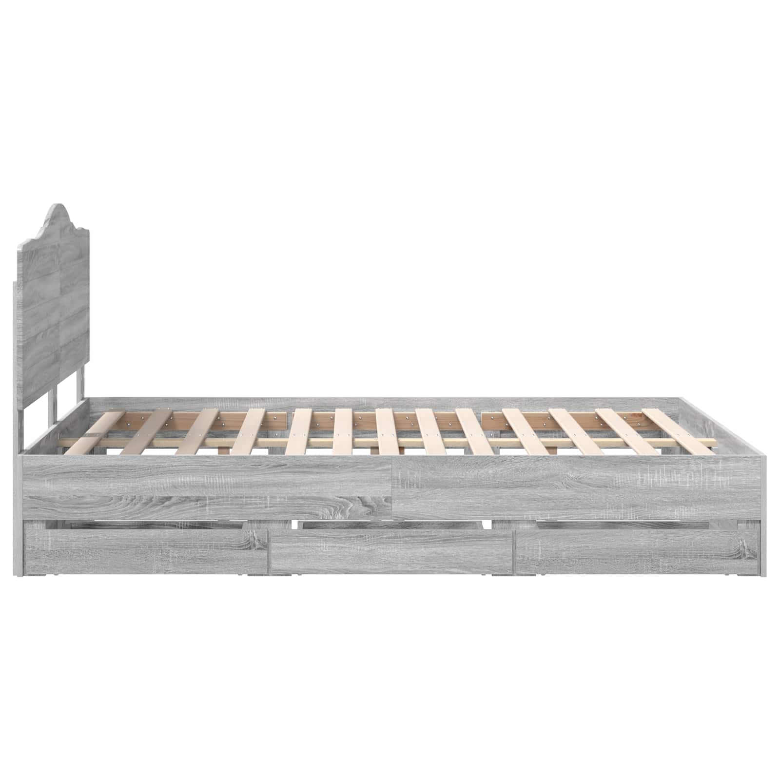 Bettrahmen Graues Sonoma 140 x 200 cm Ingenieurs Holz