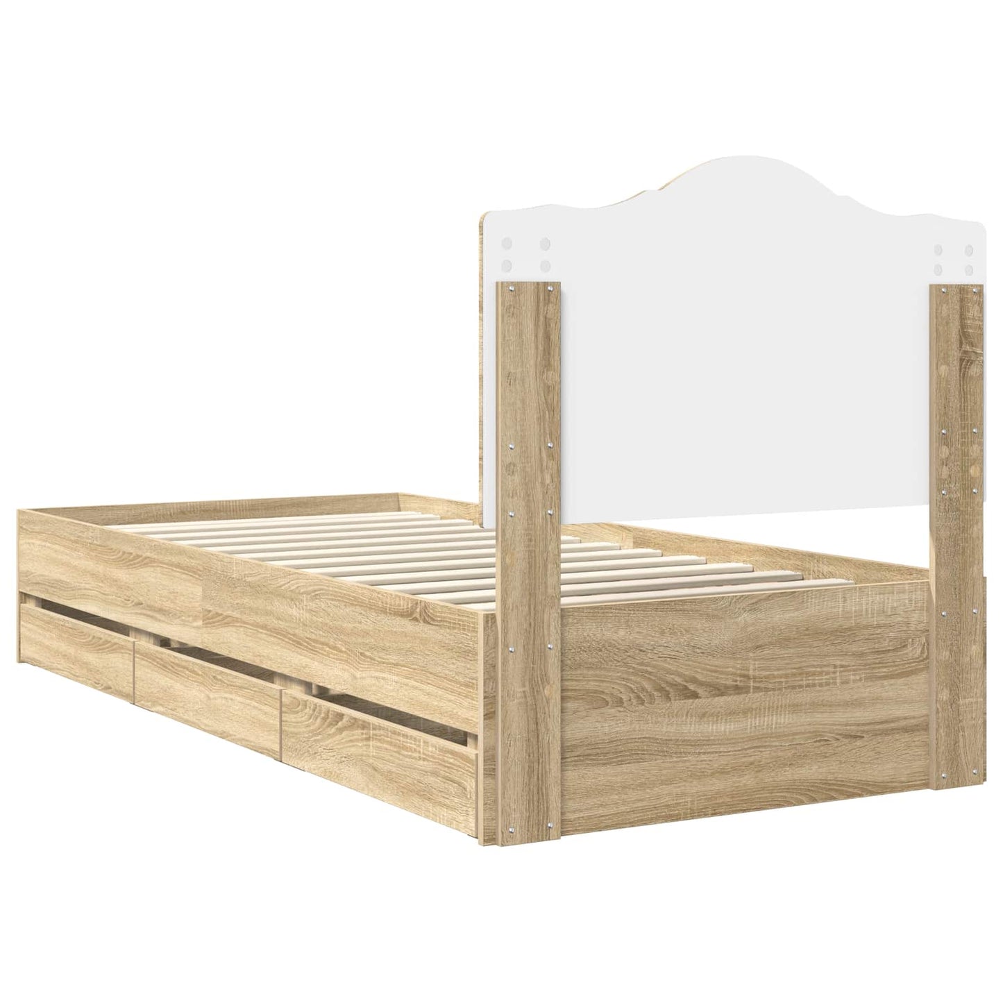 Bettrahmen Sonoma-Eiche 100 x 200 cm Ingenieurs Holz