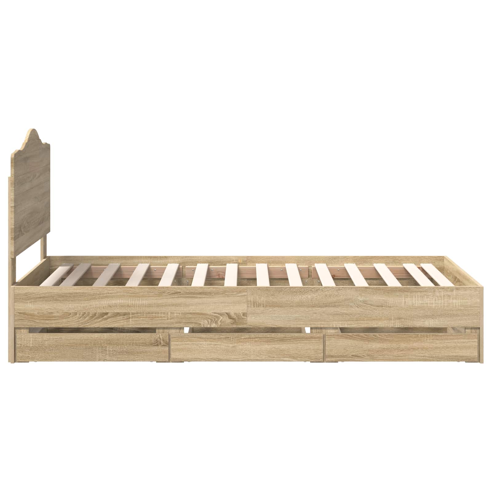 Bettrahmen Sonoma-Eiche 100 x 200 cm Ingenieurs Holz