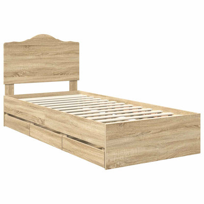 Bettrahmen Sonoma-Eiche 75 x 190 cm Ingenieurs Holz