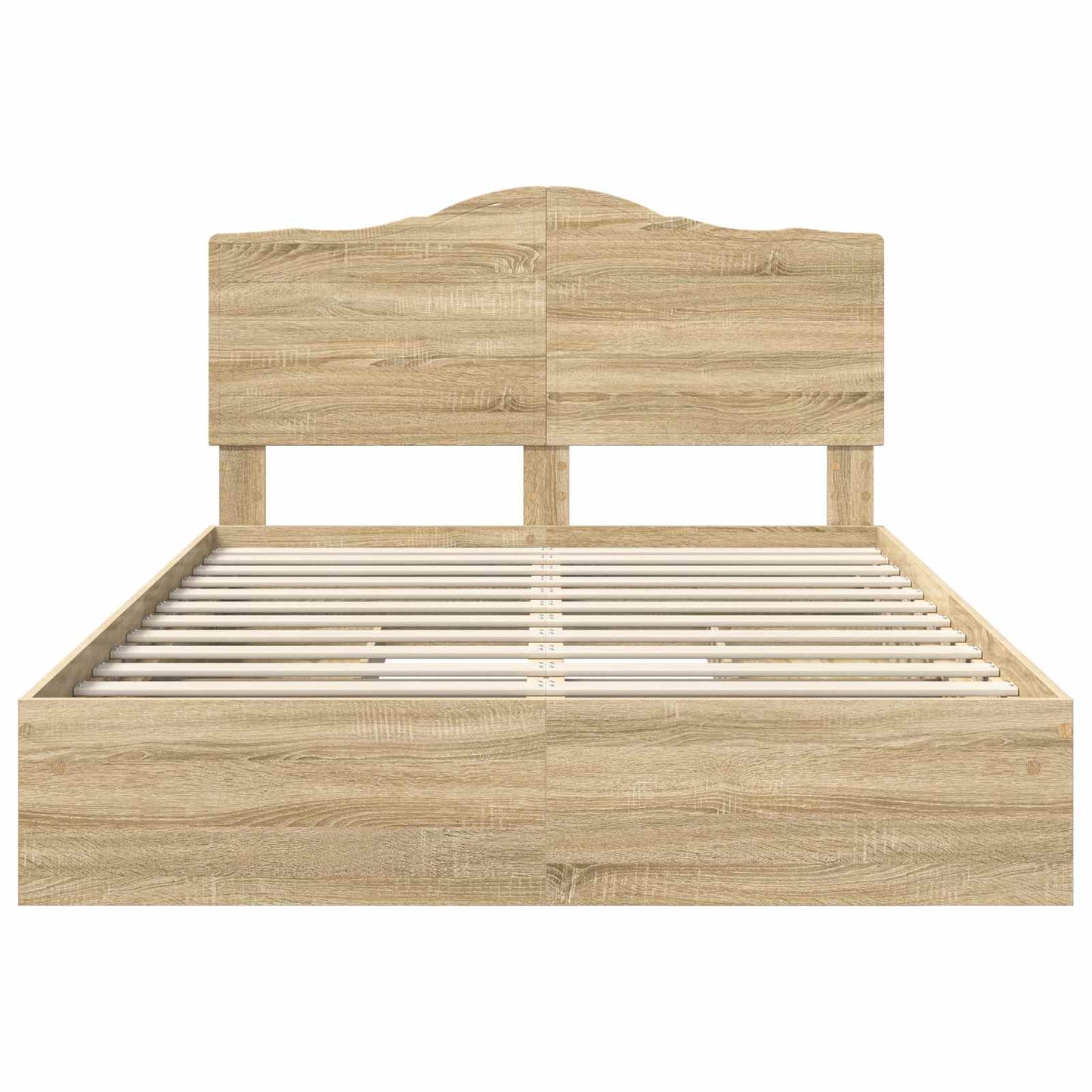 Aufbewahrungsbett Sonoma-Eiche 140 x 200 cm Holzwerkstoff