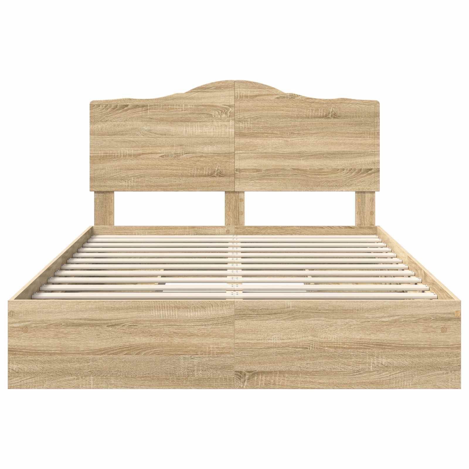 Aufbewahrungsbett Sonoma-Eiche 140 x 200 cm Holzwerkstoff