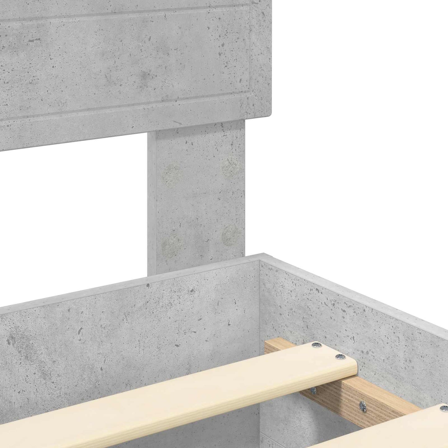 Bettrahmen mit Schubladen Beton Grau 200 x 200 cm Holzwerkstoff