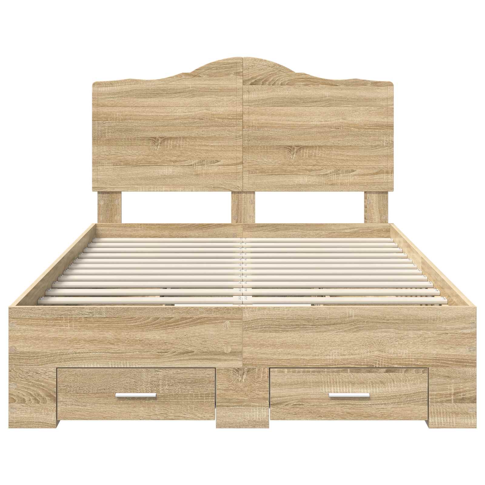 Bettrahmen mit Kopfteil Sonoma-Eiche 135 x 190 cm Holzwerkstoff