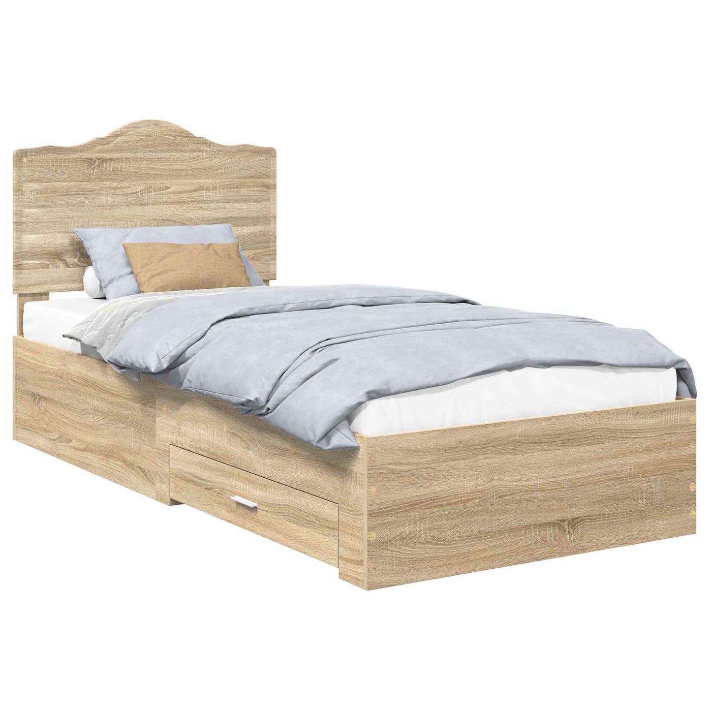 Bettrahmen mit Kopfteil Sonoma-Eiche 70 x 190 cm Holzwerkstoff