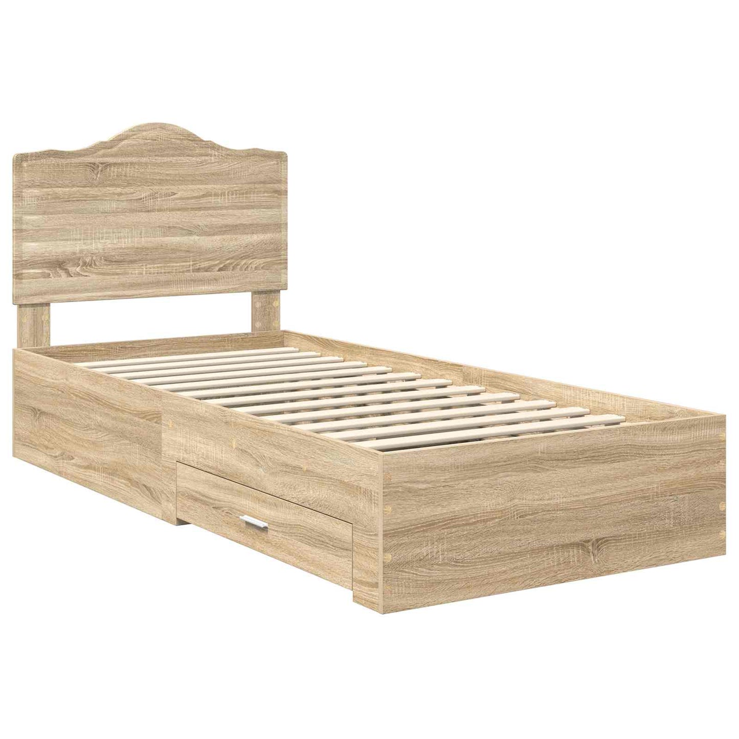 Bettrahmen mit Kopfteil Sonoma-Eiche 70 x 190 cm Holzwerkstoff