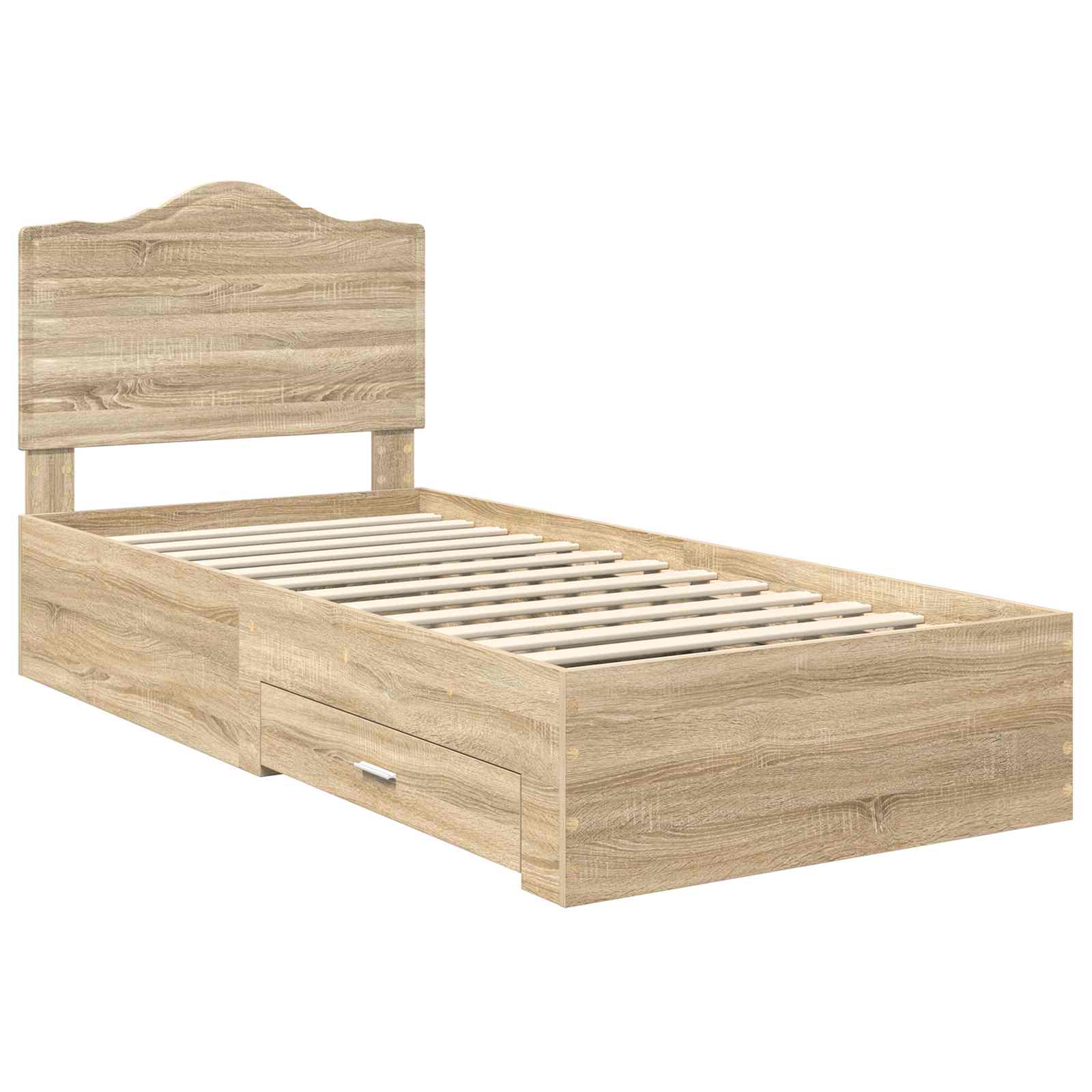 Bettrahmen mit Kopfteil Sonoma-Eiche 70 x 190 cm Holzwerkstoff