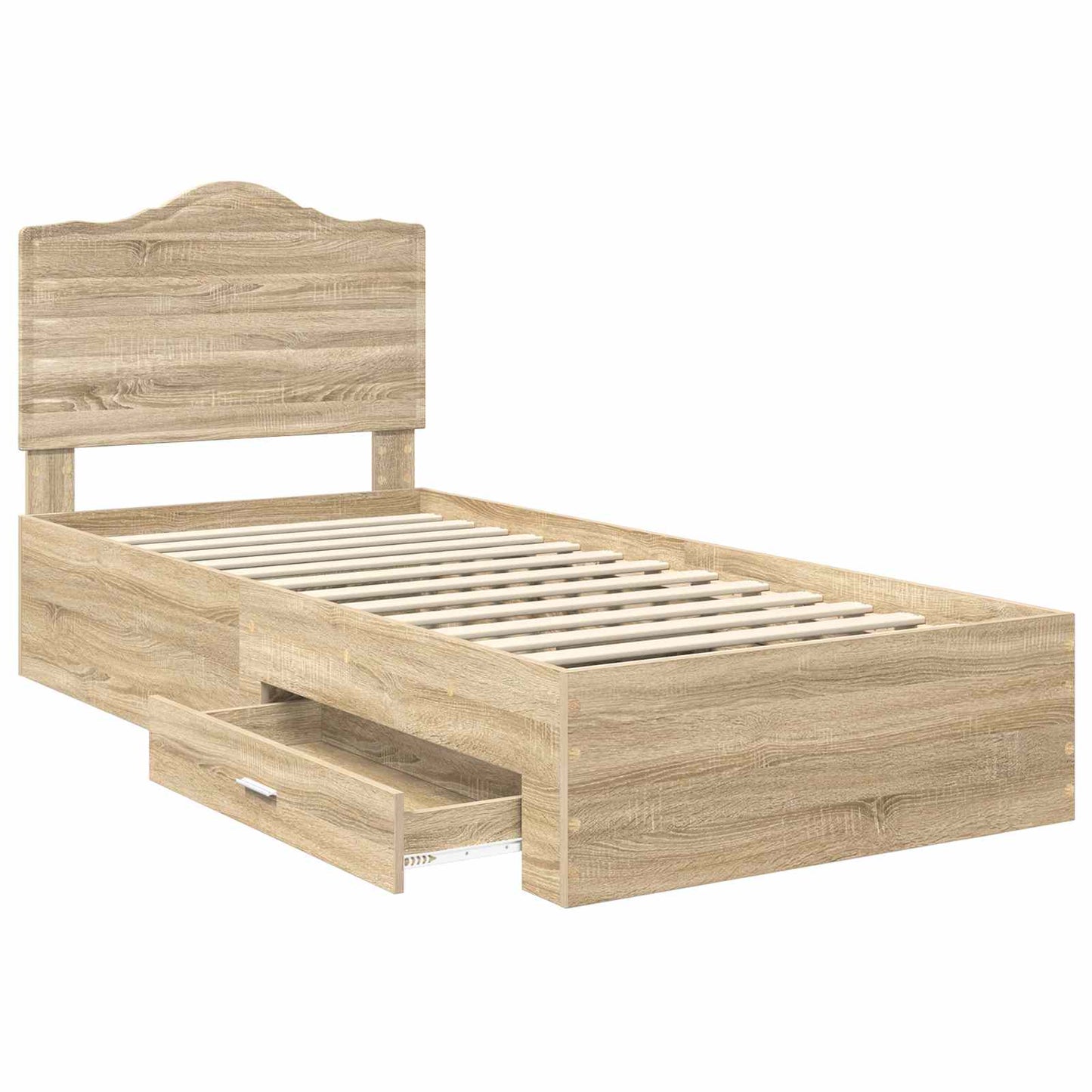 Bettrahmen mit Kopfteil Sonoma-Eiche 70 x 190 cm Holzwerkstoff