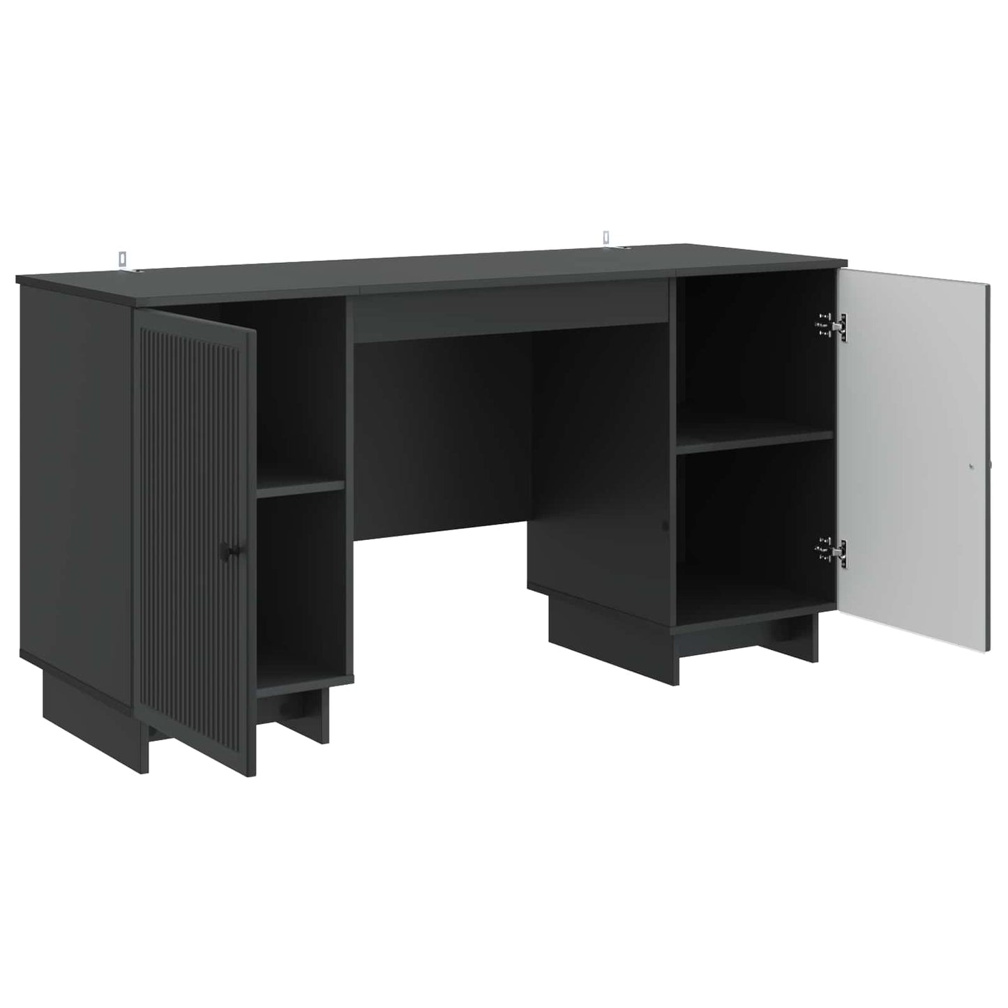 Schreibtisch Schwarz Holzwerkstoff 142,5 x 50 x 75 cm
