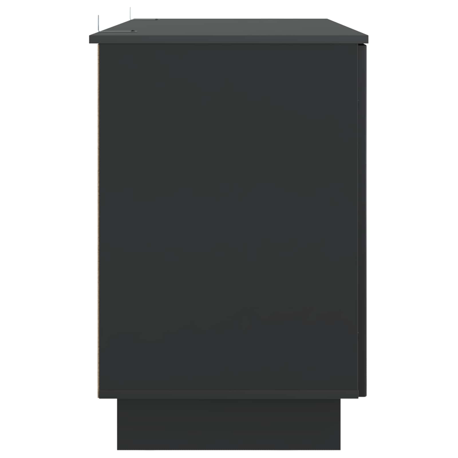 Schreibtisch Schwarz Holzwerkstoff 142,5 x 50 x 75 cm