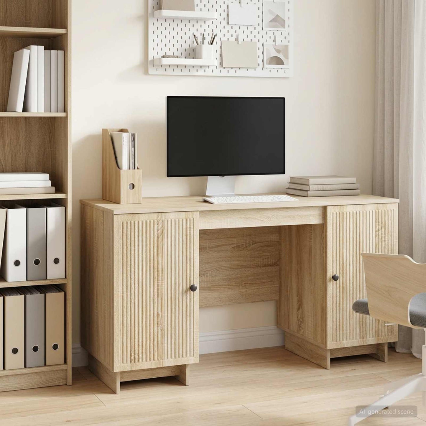Schreibtisch Sonoma-Eiche Holzwerkstoff 142,5 x 50 x 75 cm