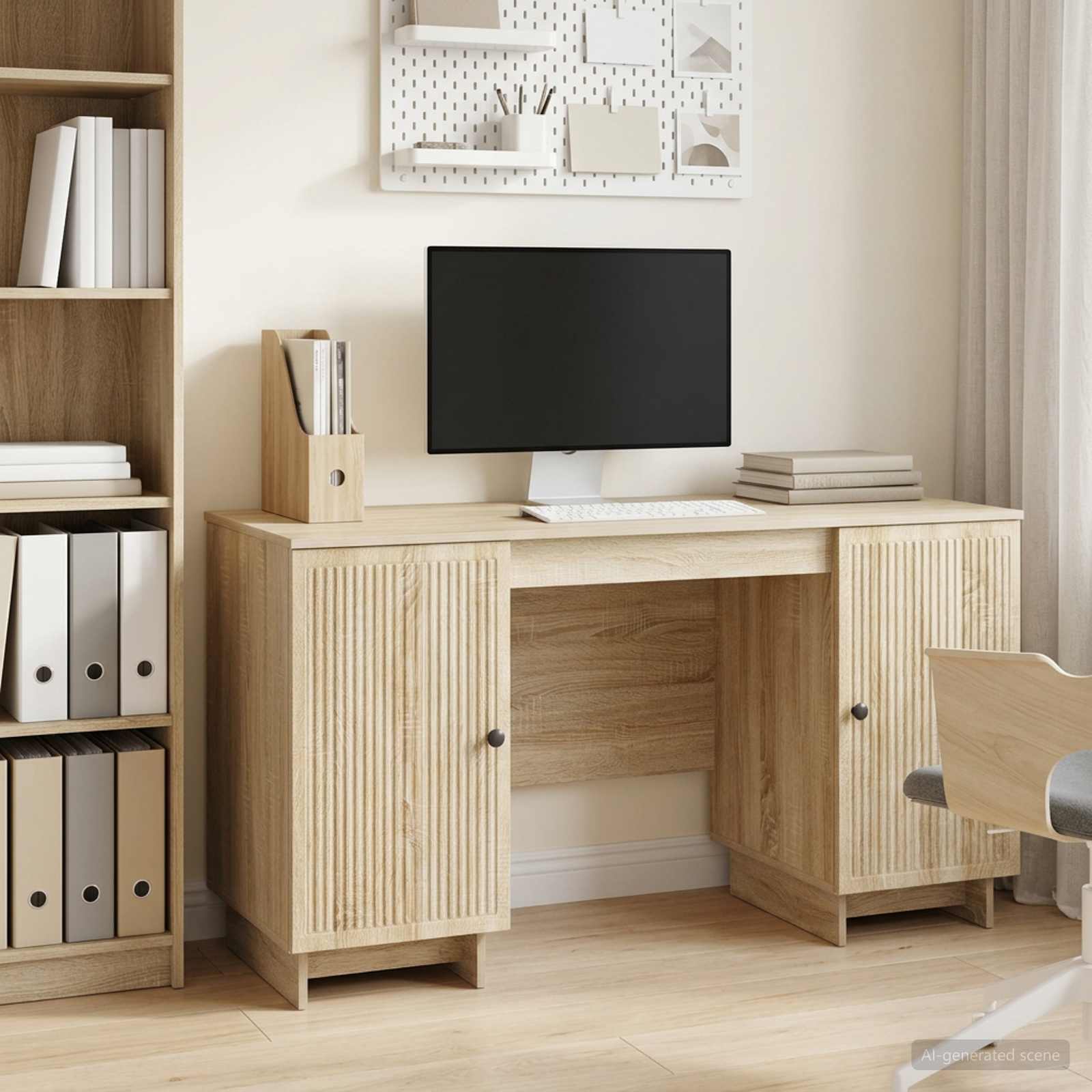 Schreibtisch Sonoma-Eiche Holzwerkstoff 142,5 x 50 x 75 cm