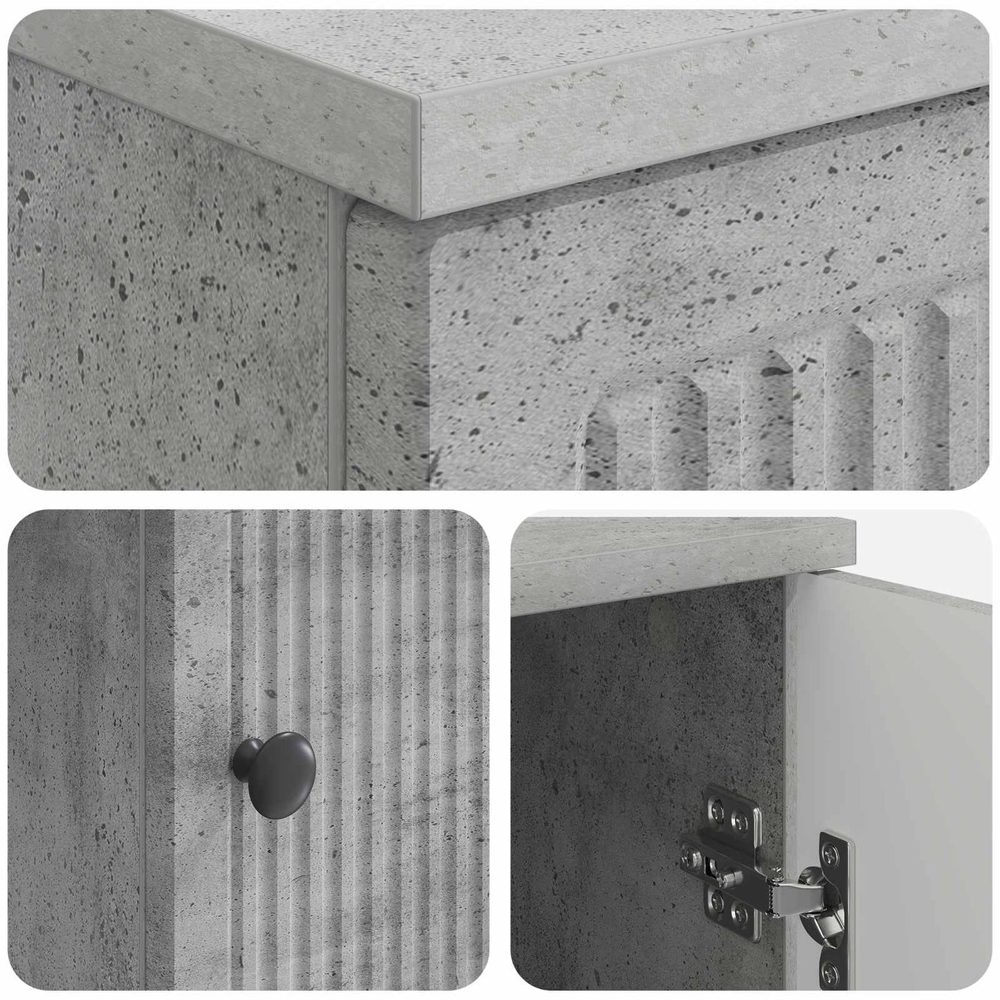 Schreibtisch Betongrau Holzwerkstoff 142,5 x 50 x 75 cm