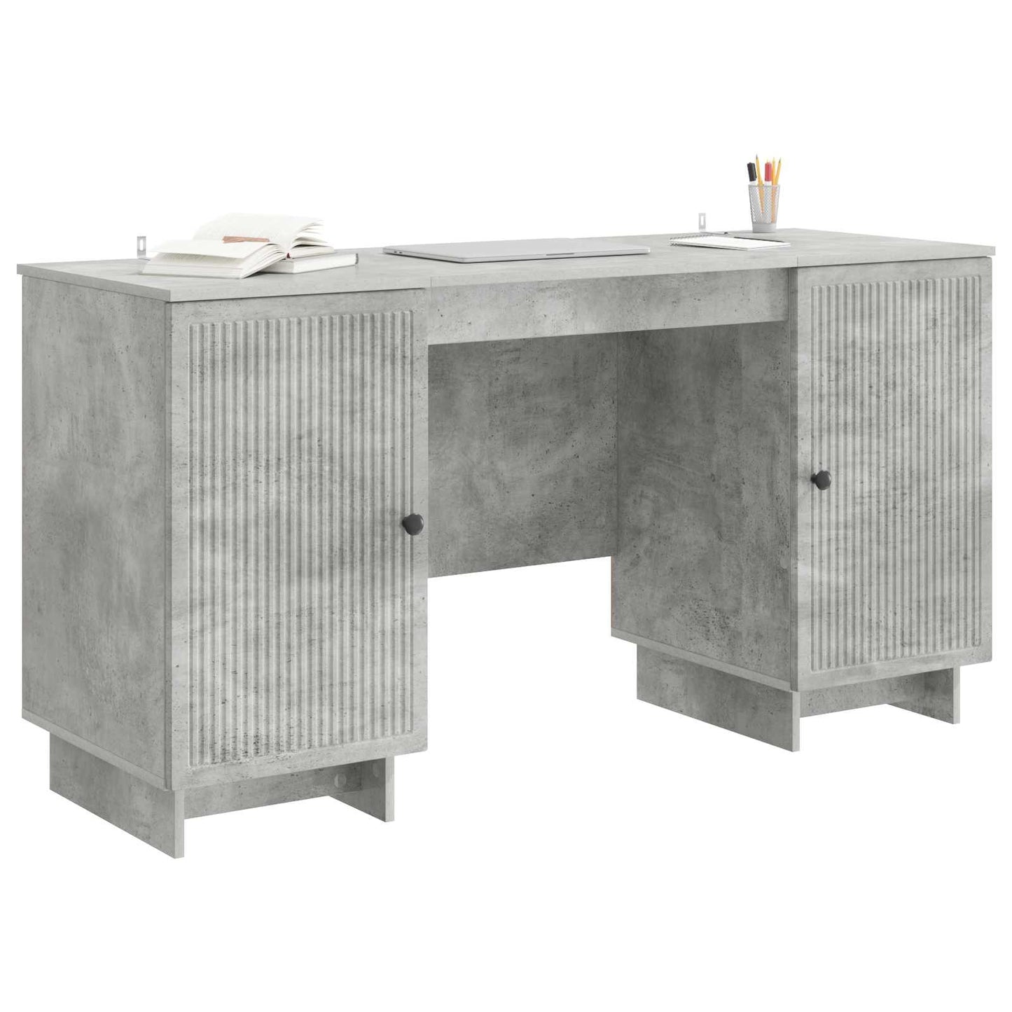 Schreibtisch Betongrau Holzwerkstoff 142,5 x 50 x 75 cm