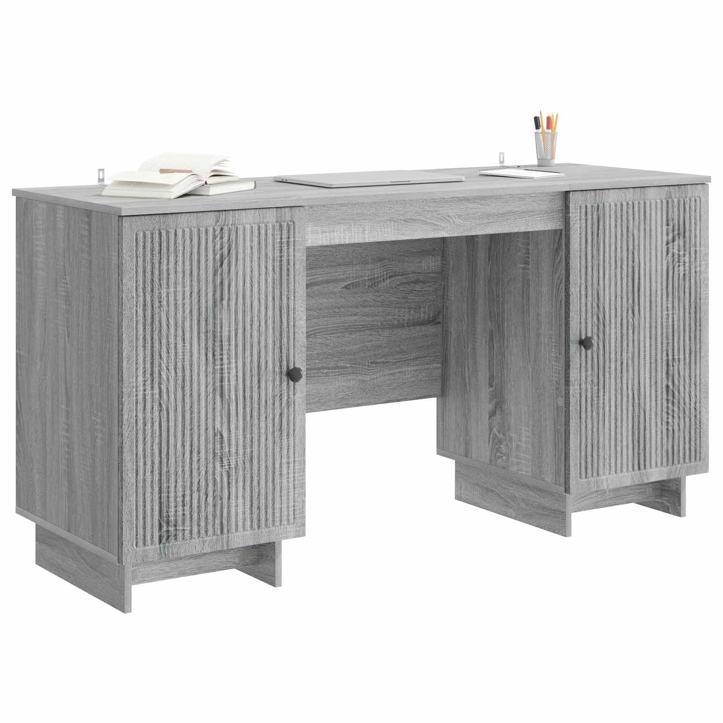 Schreibtisch Grau Sonoma Holzwerkstoff 142,5 x 50 x 75 cm