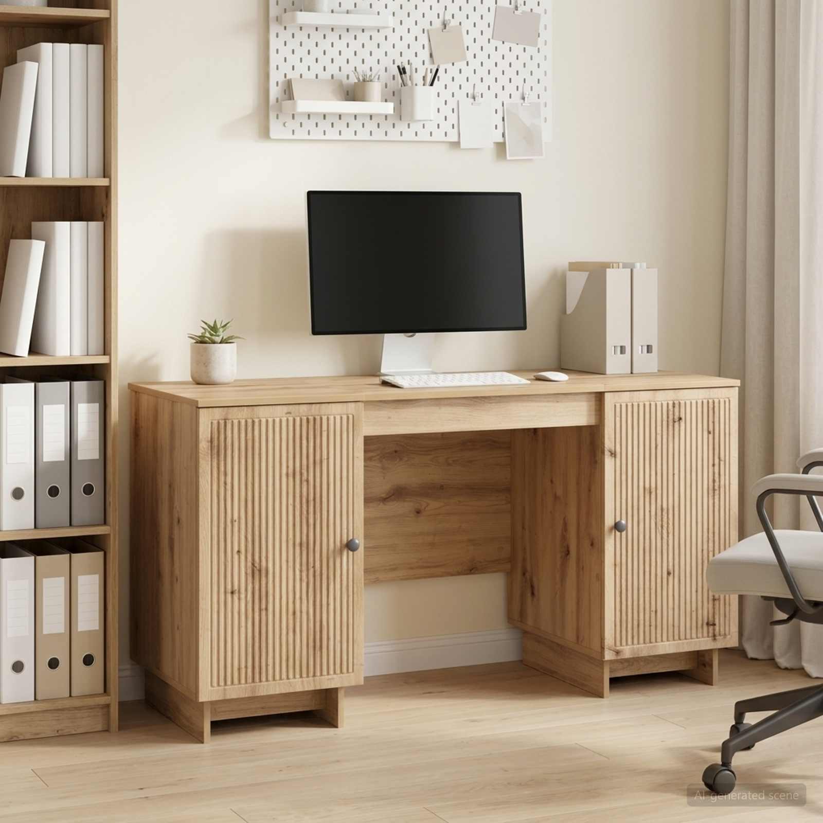 Schreibtisch Artisan-Eiche Holzwerkstoff 142,5 x 50 x 75 cm