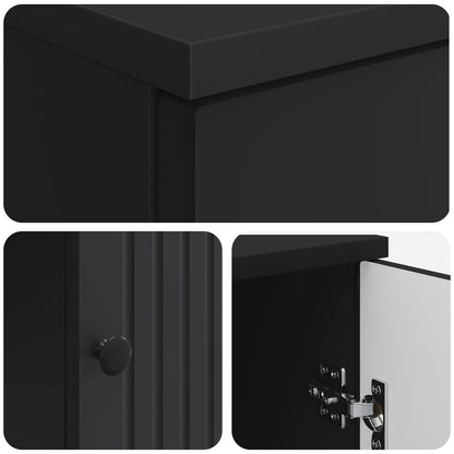 Schreibtisch mit Regal Schwarz 142,5 x 50 x 75 cm Holzwerkstoff
