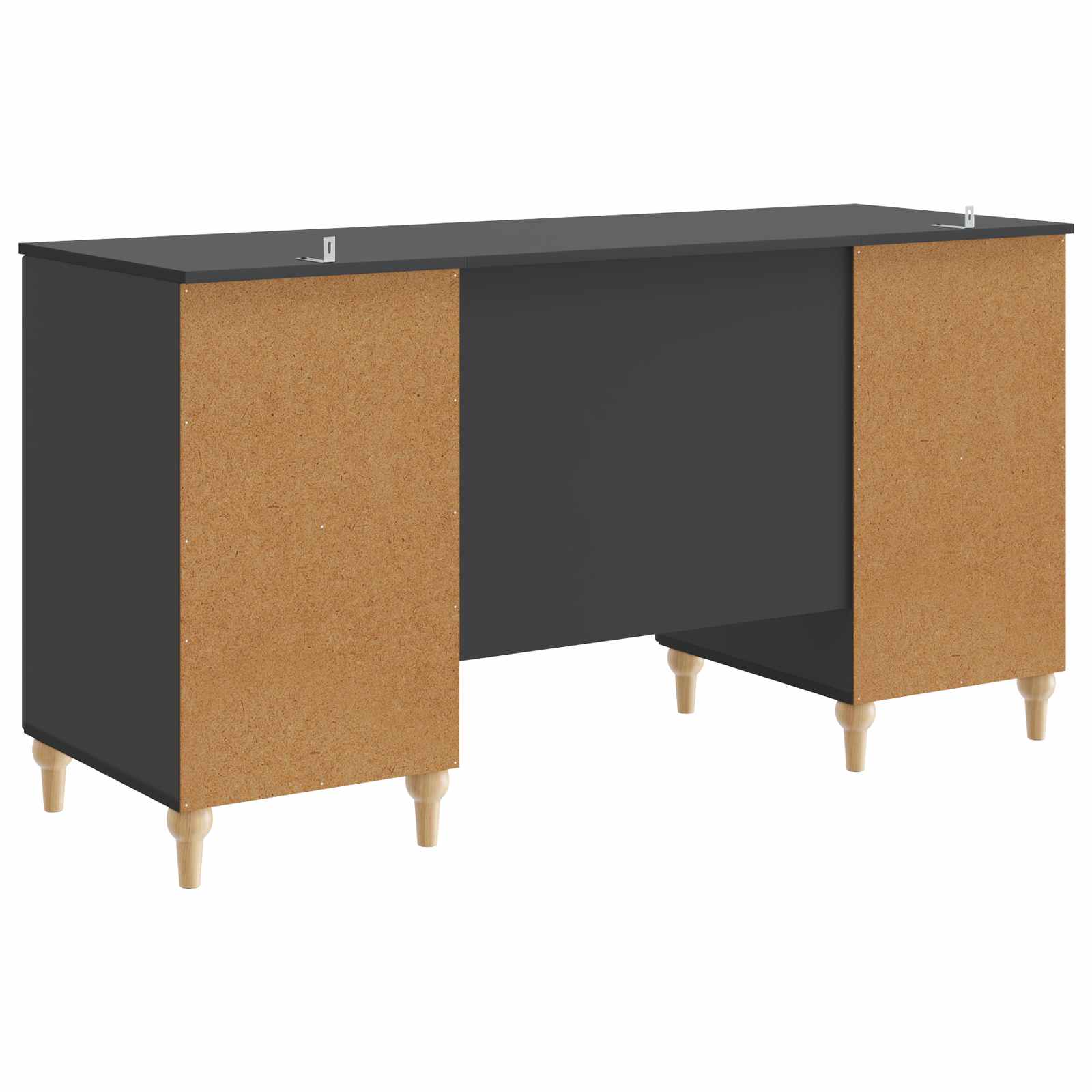Schreibtisch mit Regal Schwarz 142,5 x 50 x 75 cm Holzwerkstoff