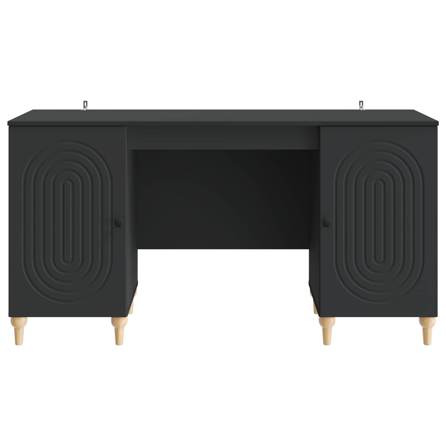 Schreibtisch mit Regal Schwarz 142,5 x 50 x 75 cm Holzwerkstoff