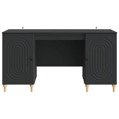 Schreibtisch mit Regal Schwarz 142,5 x 50 x 75 cm Holzwerkstoff